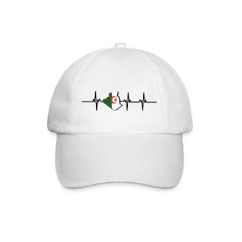 Heartbeat Algeria - Baseball Cap - white/white - Front