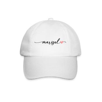 Marisol Name Calligraphy Font - Baseball Cap - white/white - Front