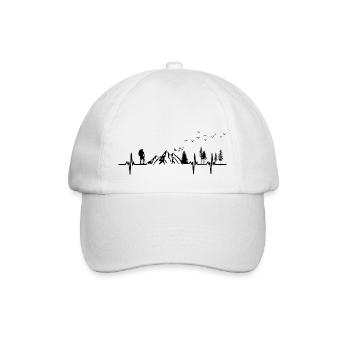 battement de cœur montagne - Casquette classique - blanc/blanc - Devant