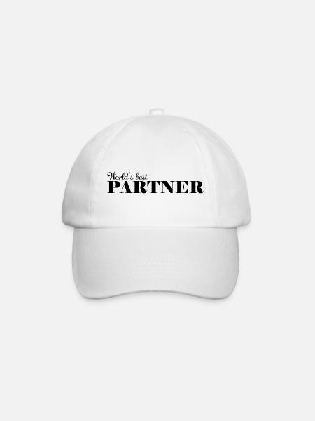the world's best Partner - Baseball Cap - white/white