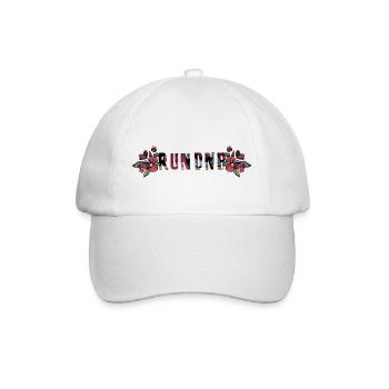 RUN DNB ROSES - Baseball Cap - white/white - Front