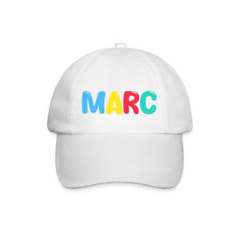 Name - Marc - Baseball Cap - white/white - Front