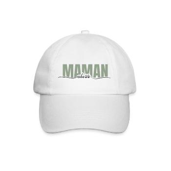 Mama Liebling - Mama Geschenk - Baseballkappe - Weiß/Weiß - Vorne