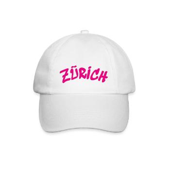 Zürich - Schweiz - Switzerland - Swiss - Slogan - Baseballkappe - Weiß/Weiß - Vorne