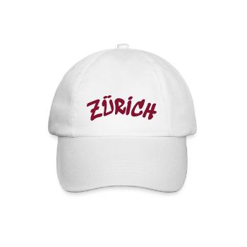 Zürich - Schweiz - Switzerland - Swiss - Slogan - Baseballkappe - Weiß/Weiß - Vorne