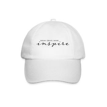 Rêver, Créer, Partager, Inspirer - Casquette classique - blanc/blanc - Devant