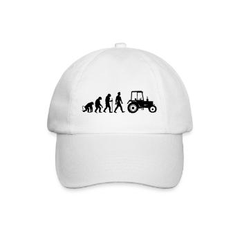 traktor evolution - Baseballkappe - Weiß/Weiß - Vorne