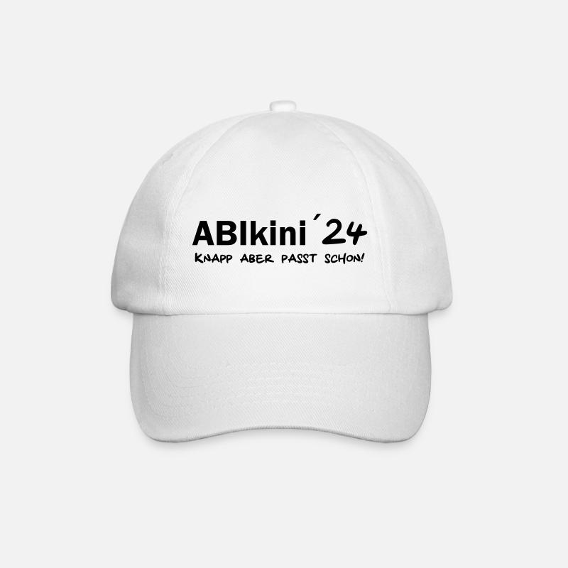 Abikini 24 - Abi Motto 2024 Abitur - Baseballkappe - Weiß/Weiß