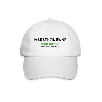 Marathonienne en cours de chargement - Casquette classique - blanc/blanc - Devant