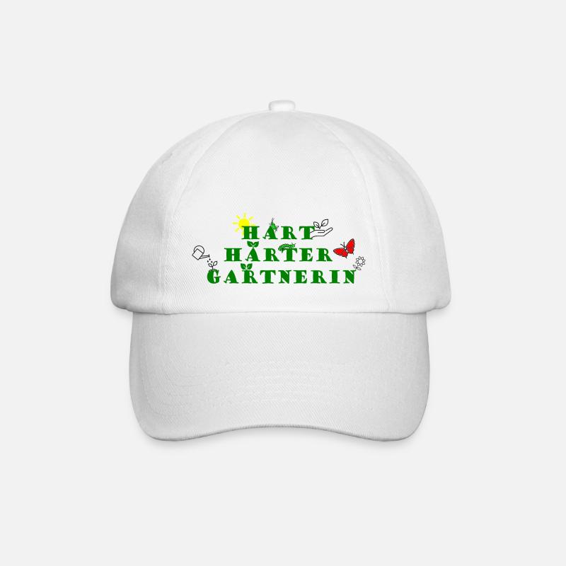 Hart, Härter, Gärtnerin - Baseballkappe - Weiß/Weiß