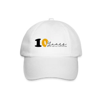 Jahrgang 2014 Lustig 10 Jahre Bday Männer Frauen - Baseballkappe - Weiß/Weiß - Vorne