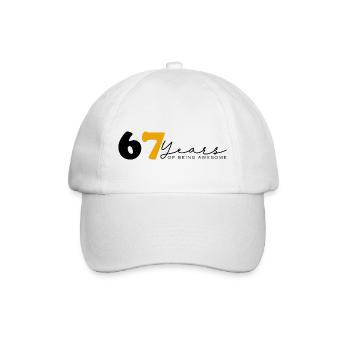 Vintage 1957 Drôle 67 ans Bday Hommes Femmes - Casquette classique - blanc/blanc - Devant