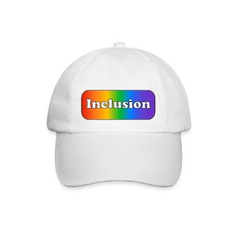 Inklusion Regenbogen - Baseballkappe - Weiß/Weiß - Vorne