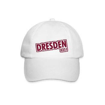 Dresde - 0351 - Indicatif régional - Saxe - Casquette classique - blanc/blanc - Devant