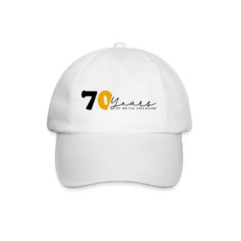 Vintage 1954 Funny 70 Year Old Bday Men Women - Baseball Cap - white/white - Front
