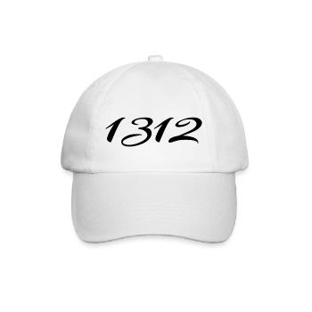 1312 Tshirt - Baseballkappe - Weiß/Weiß - Vorne