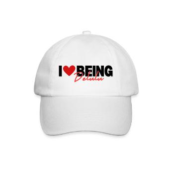 I Love Being Delulu - Baseball Cap - white/white - Front
