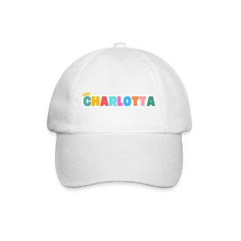Charlotta! Personalisierbar - Baseballkappe - Weiß/Weiß - Vorne