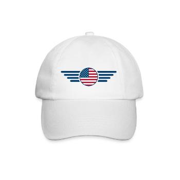 J’aime les États-Unis, T-shirt design de style élégance - Casquette classique - blanc/blanc - Devant
