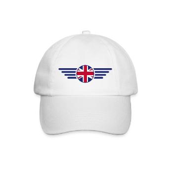 Ich liebe Vereinigtes Königreich, Eleganz Stil - Baseballkappe - Weiß/Weiß - Vorne