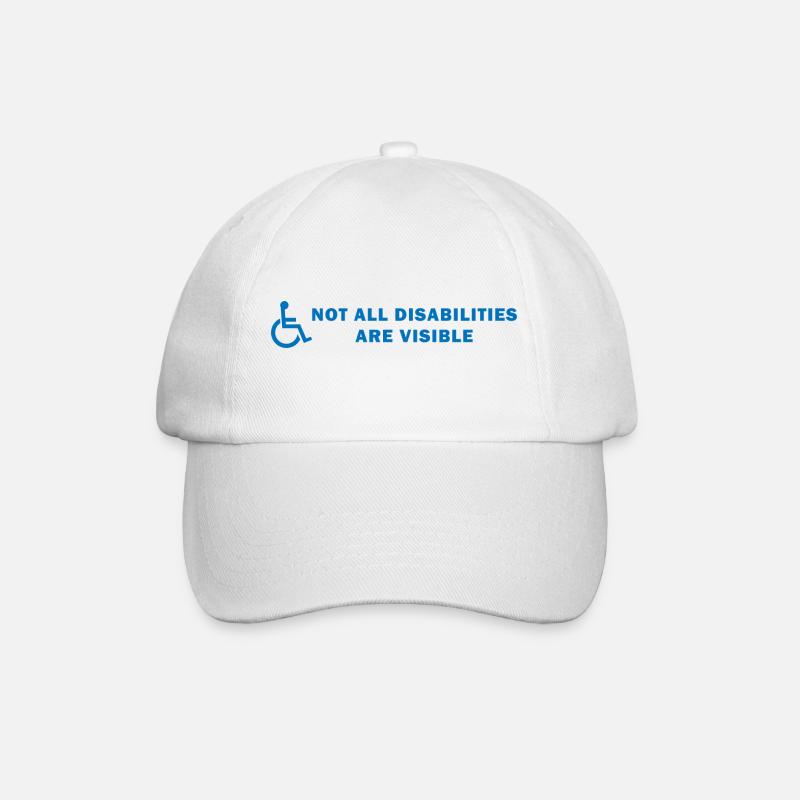 Not All Disabilities Are Visible - Baseball Cap - white/white
