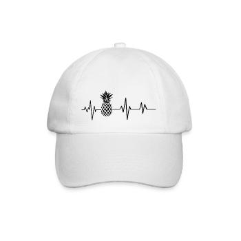 Pineapple heartbeat - Baseball Cap - white/white - Front