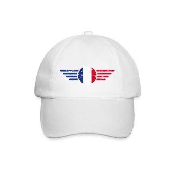 I Love France Elegance Style Design T-Shirt - Casquette classique - blanc/blanc - Devant