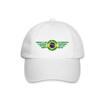 J’aime le Brésil, T-shirt design de style élégance - Casquette classique - blanc/blanc - Devant