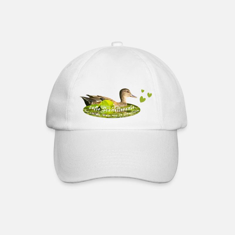 Schnatterente schnattern Quasselstrippe - Baseballkappe - Weiß/Weiß