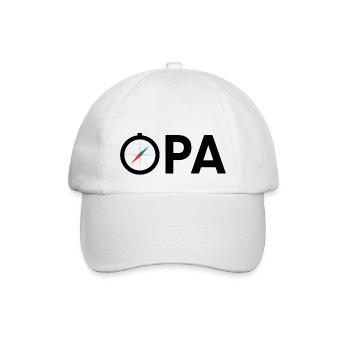 Opa Großvater Kompass Expedition Geschenkidee - Baseballkappe - Weiß/Weiß - Vorne