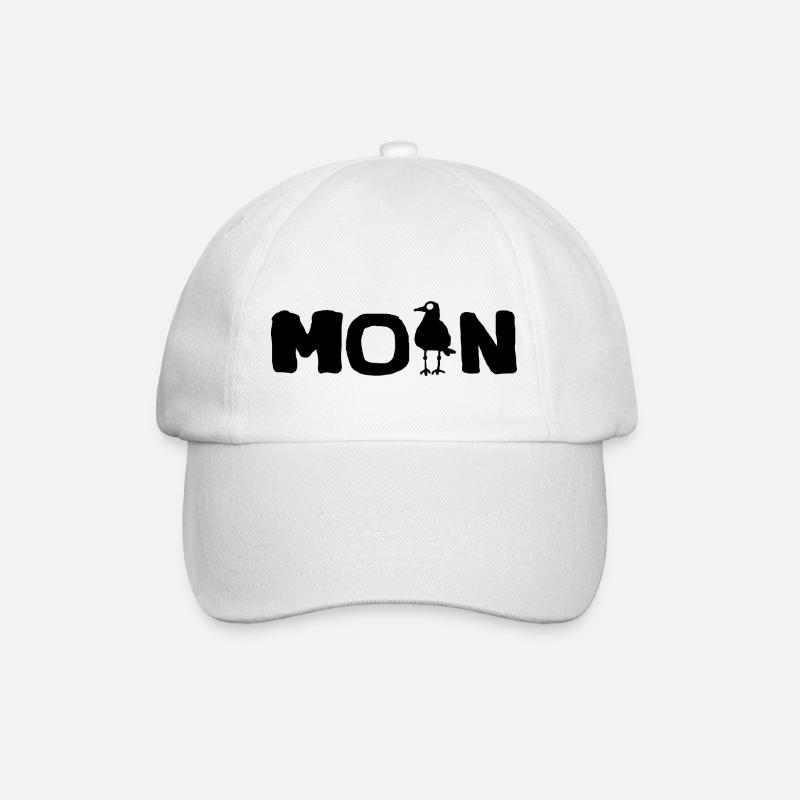 Moin Möwe - Baseballkappe - Weiß/Weiß