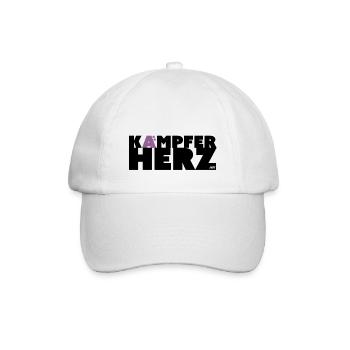 KH - Fighter's Heart Saying - Baseball Cap - white/white - Front