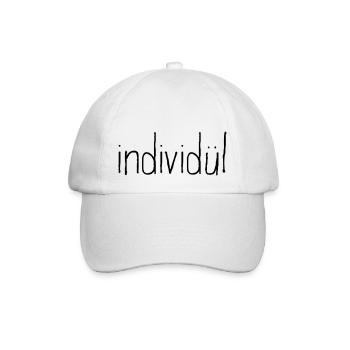 individül und individuell. Mehr geht nicht. - Baseballkappe - Weiß/Weiß - Vorne