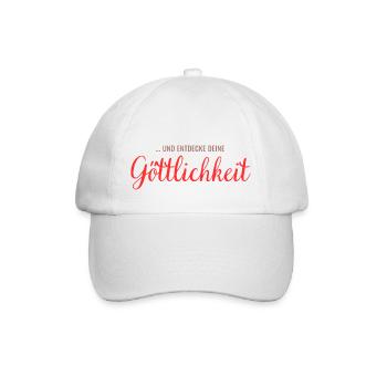 ... and discover your divinity - Baseball Cap - white/white - Front