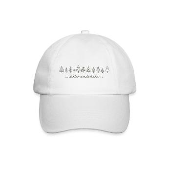 Pays des merveilles hivernales, Arbres de Noël Doodle, Noël - Casquette classique - blanc/blanc - Devant
