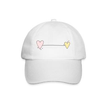 Ligne du cœur horizontale - Casquette classique - blanc/blanc - Devant