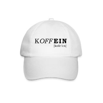 Koffein - Baseballkappe - Weiß/Weiß - Vorne