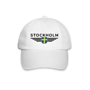 Stockholm T-Shirt für Fans und Reisende - Baseballkappe - Weiß/Weiß - Vorne