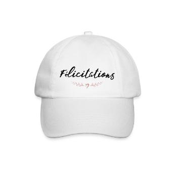 WELL DONE. CONGRATULATIONS. BIRTH. ANNIVERSARY. FERRY - Baseball Cap - white/white - Front