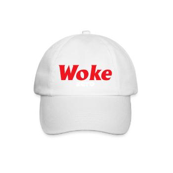 WOKE ZERO Ironisches Anti Wroke - Baseballkappe - Weiß/Weiß - Vorne