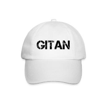 Gitan usé brique brun - Casquette classique - blanc/blanc - Devant