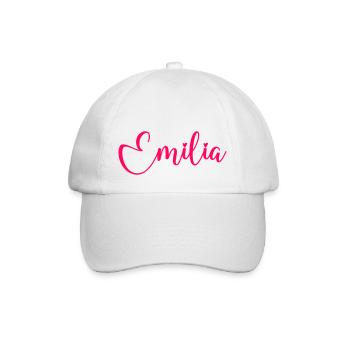 Emilia Name - Baseball Cap - white/white - Front
