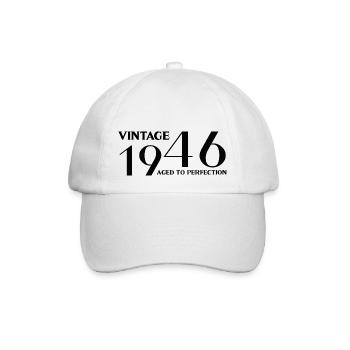 Vintage 1946 aged to perfection - Baseball Cap - white/white - Front
