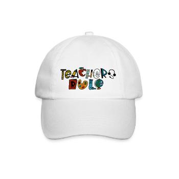 Teachers Rule - Baseball Cap - white/white - Front