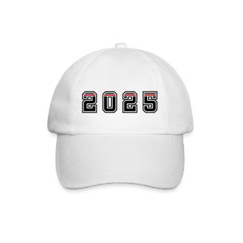 2025 Jahr - Baseballkappe - Weiß/Weiß - Vorne