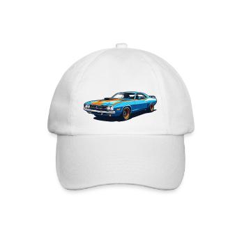 1971 Muscle Car – Gulf Racing Tribute - Baseball Cap - white/white - Front