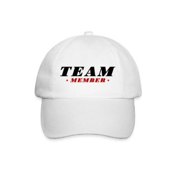 Team Mitglied - Baseballkappe - Weiß/Weiß - Vorne