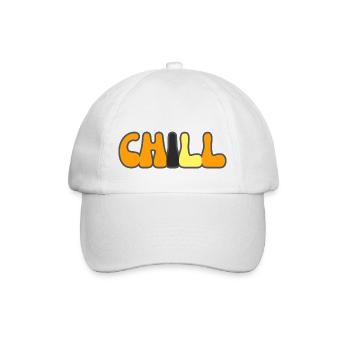 Modern Typography Cool Art Studio Brand Logo chill - Baseballkappe - Weiß/Weiß - Vorne