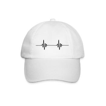 ekg diagramm beat - Baseballkappe - Weiß/Weiß - Vorne