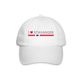 I love Stavanger - Norway - Norge - Norwegen - Baseball Cap - white/white - Front